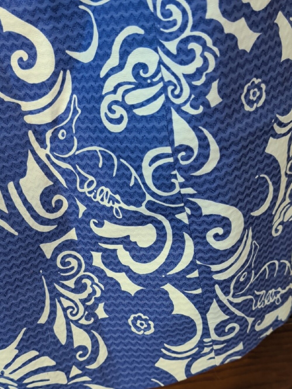 Lilly Pulitzer Lindy Blue Tide Pool Shift Mini Dress Cutout Neckline 6 - Picture 5 of 13